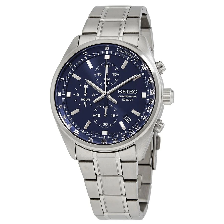商品Seiko|Seiko Chronograph Quartz Blue Dial Men's Watch SSB377,价格¥945,第1张图片