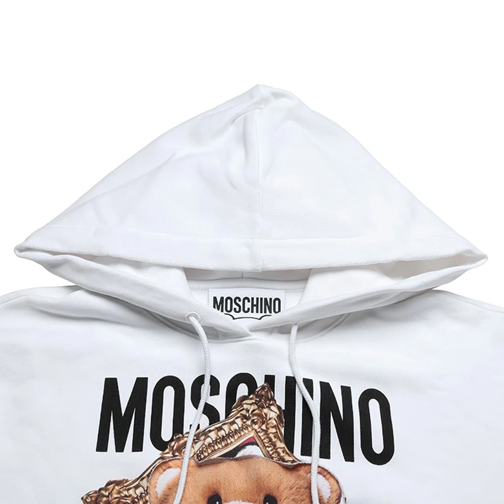 MOSCHINO 女士白色印花棉质连帽卫衣 DA1710-0427-1001 商品