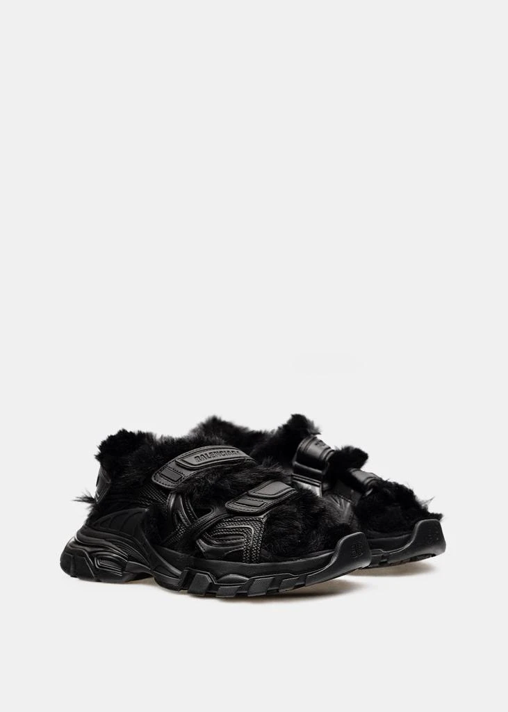商品Balenciaga|Balenciaga Black Faux-Fur Track Sandals,价格¥3625,第3张图片详细描述