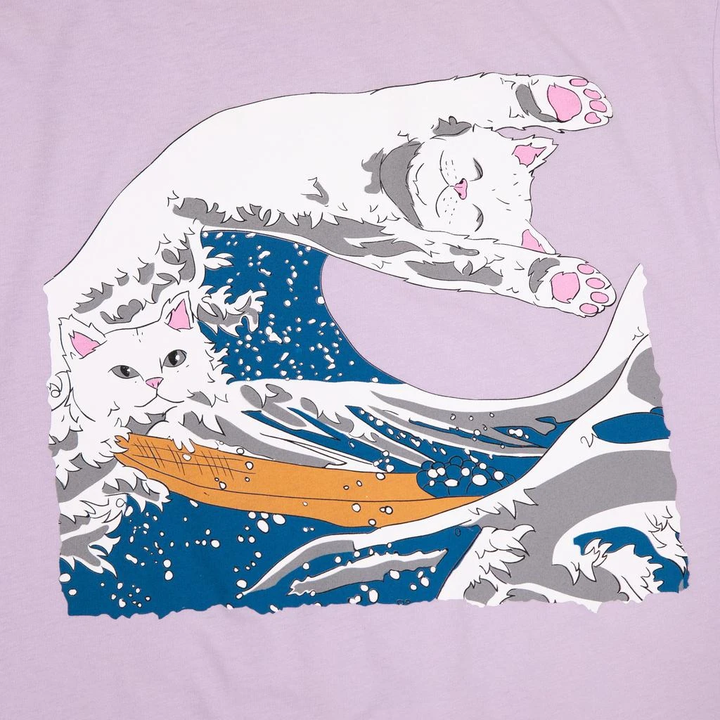 商品RIPNDIP|The Great Wave Of Nerm Tee (Lavender),价格¥137,第3张图片详细描述