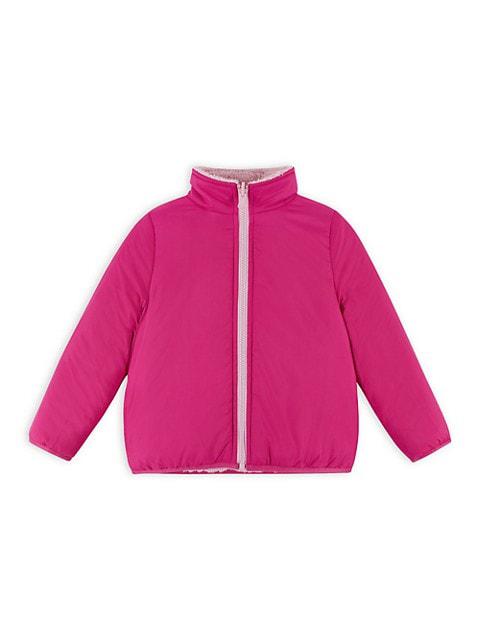 Little Girl's Reversible Fleece Jacket商品第4张图片规格展示