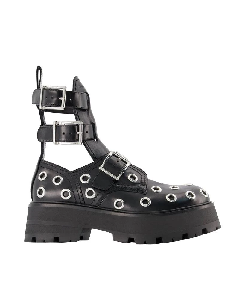 商品Alexander McQueen|Ankle Boots - Alexander Mcqueen - Black/White - Leather,价格¥10469,第1张图片
