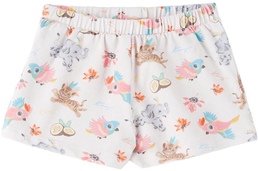 商品Kenzo|Baby Off-White & Pink T-Shirt & Shorts Set,价格¥628,第4张图片详细描述