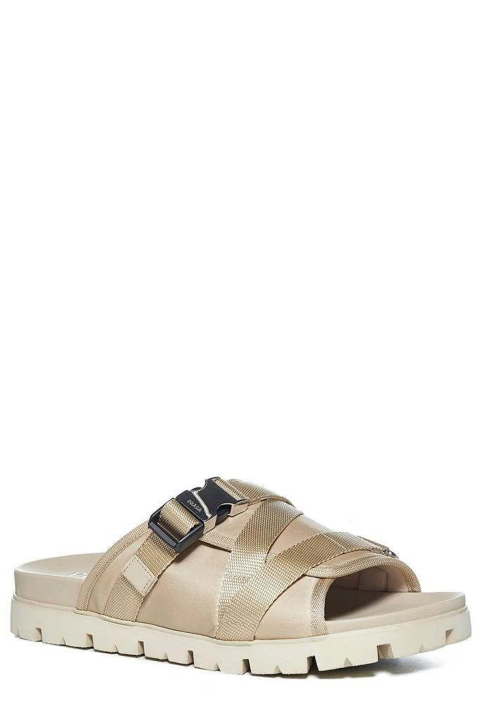 商品Prada|Prada Buckled Strap Open Toe Sandals,价格¥3265,第2张图片详细描述