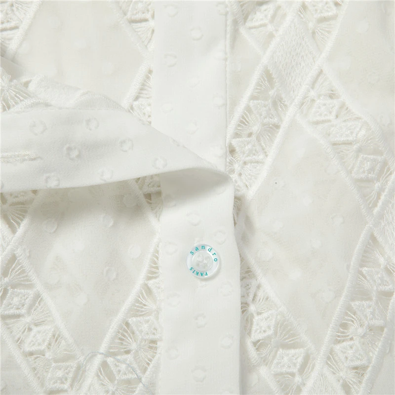 SANDRO 女士白色连衣裙 R130051P-WHITE  商品