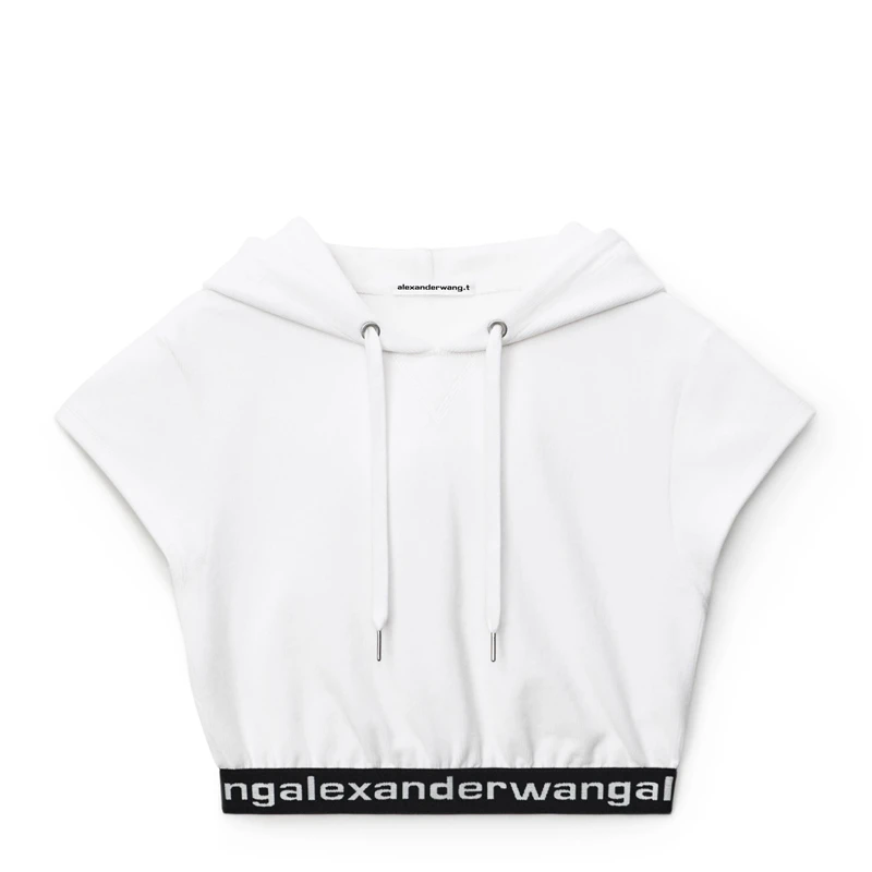 商品[国内直发] Alexander Wang|ALEXANDER WANG 白色女士卫衣/帽衫 4CC1201106-111,价格¥1837,第1张图片