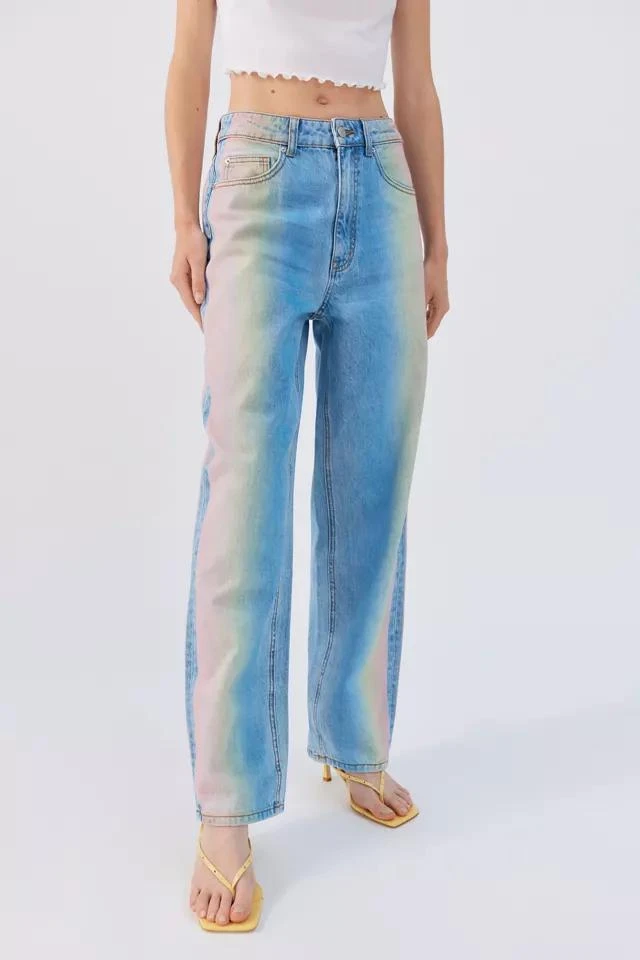 商品BDG|BDG High-Waisted Baggy Jean - Rainbow Ombre,价格¥189,第4张图片详细描述