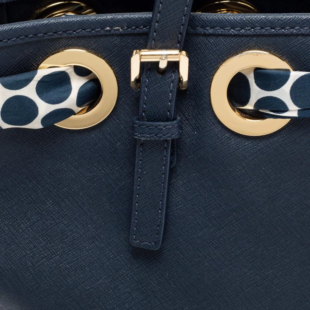 商品[二手商品] Michael Kors|MICHAEL Michael Kors Navy Blue Saffiano Leather Jet Set Scarf Tote,价格¥811,第5张图片详细描述