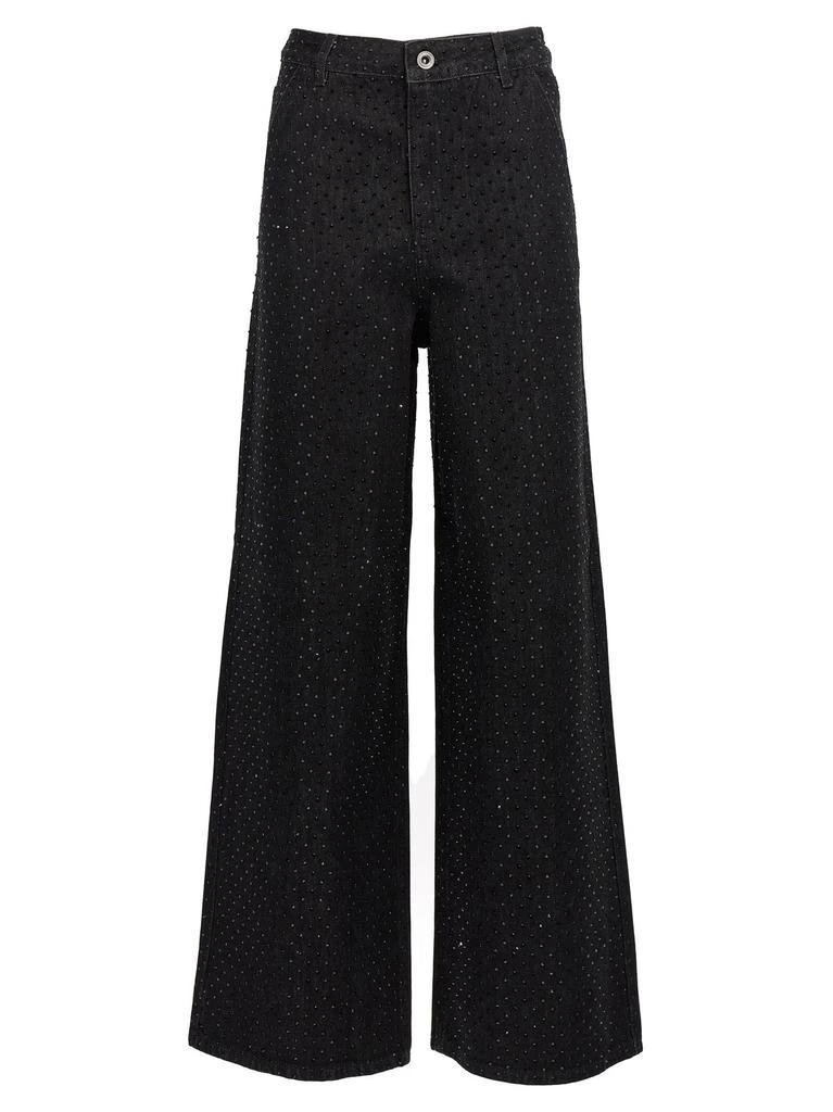 商品Self Portrait|Self-Portrait Embellished Wide Leg Jeans,价格¥4048,第1张图片