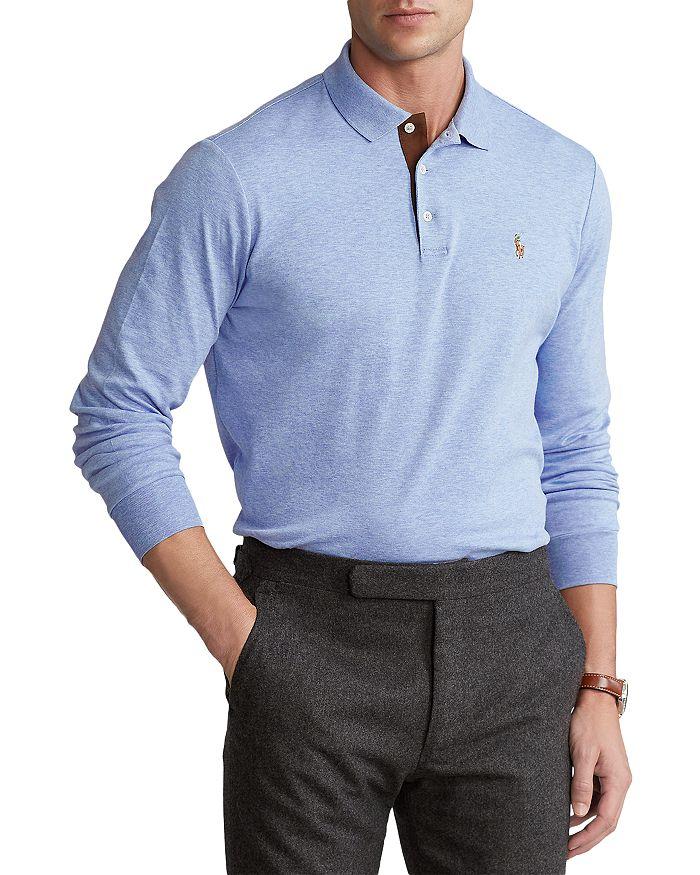 Classic Fit Soft Cotton Long-Sleeve Polo Shirt商品第1张图片规格展示