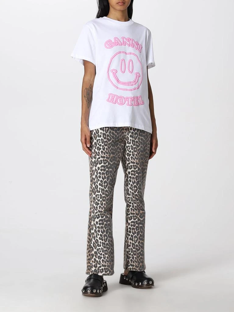 商品Ganni|Ganni cotton t-shirt with Smile print,价格¥765,第2张图片详细描述