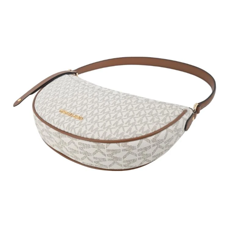 商品[国内直发] Michael Kors|迈克高仕 MK Dover 品牌Logo标志 涂层帆布拼聚酯纤维拼聚氨酯 手提单肩斜挎包 中号 女款 香草白色,价格¥1102,第4张图片详细描述