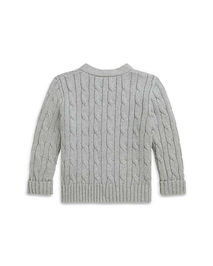 商品Ralph Lauren|Polo Boys' Cable Knit V Neck Cardigan - Baby,价格¥415,第2张图片详细描述