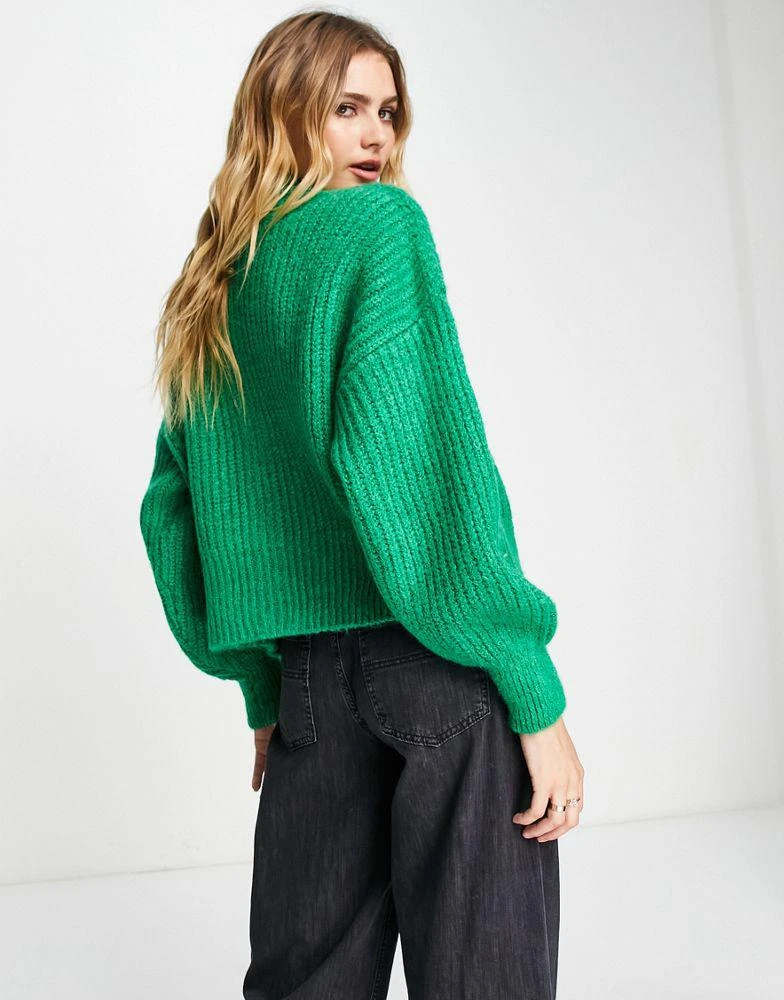 商品Topshop|Topshop zip through bomber in green,价格¥335,第2张图片详细描述