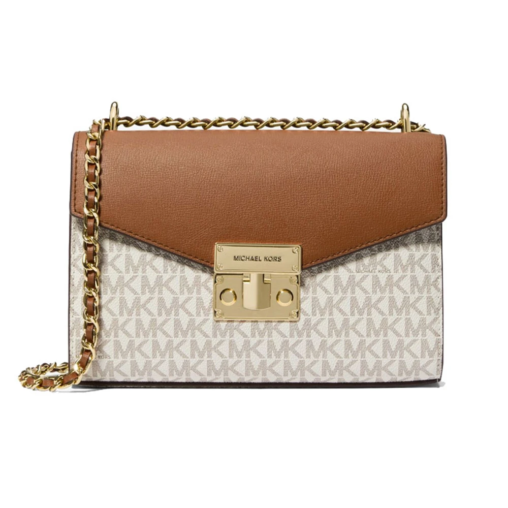 商品[国内直发] Michael Kors|MICHAEL KORS 拼色女士斜挎包 35T0GXOL2B-VANILLA,价格¥1405,第1张图片