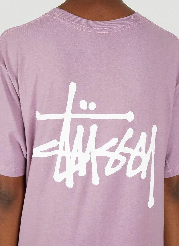 商品STUSSY|Basic Logo Print T-Shirt in Purple,价格¥349,第5张图片详细描述