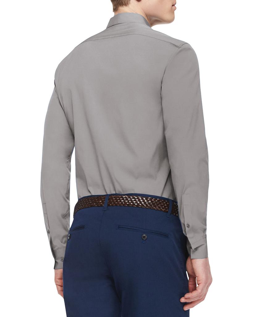Zach PS Solid Long-Sleeve Shirt, Gray商品第2张图片规格展示