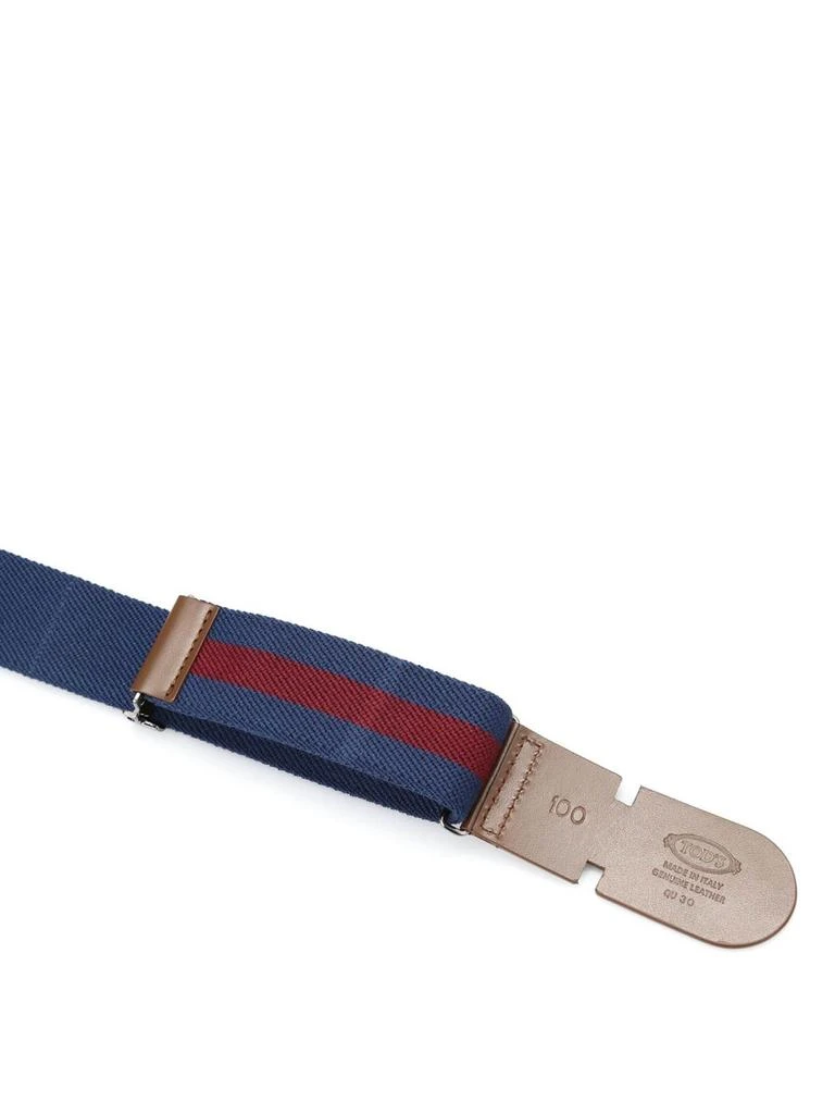 商品Tod's|Tod's Embossed Logo Striped Belt,价格¥2090,第4张图片详细描述