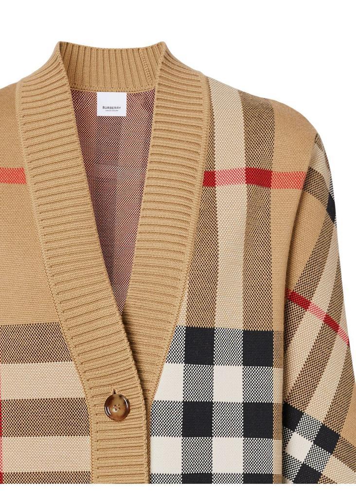 商品Burberry|Check technical wool jacquard cardigan,价格¥7347,第6张图片详细描述