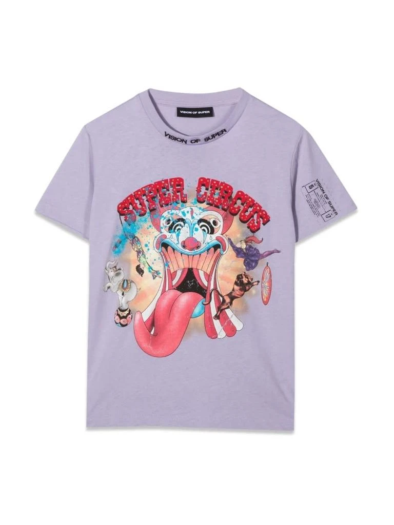 商品Vision of Super|Lilac Kids T-shirt With Tongue Print,价格¥850,第1张图片