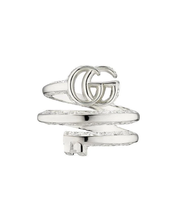 商品Gucci|Sterling Silver Marmont Double G Coil Key Ring,价格¥2612,第1张图片