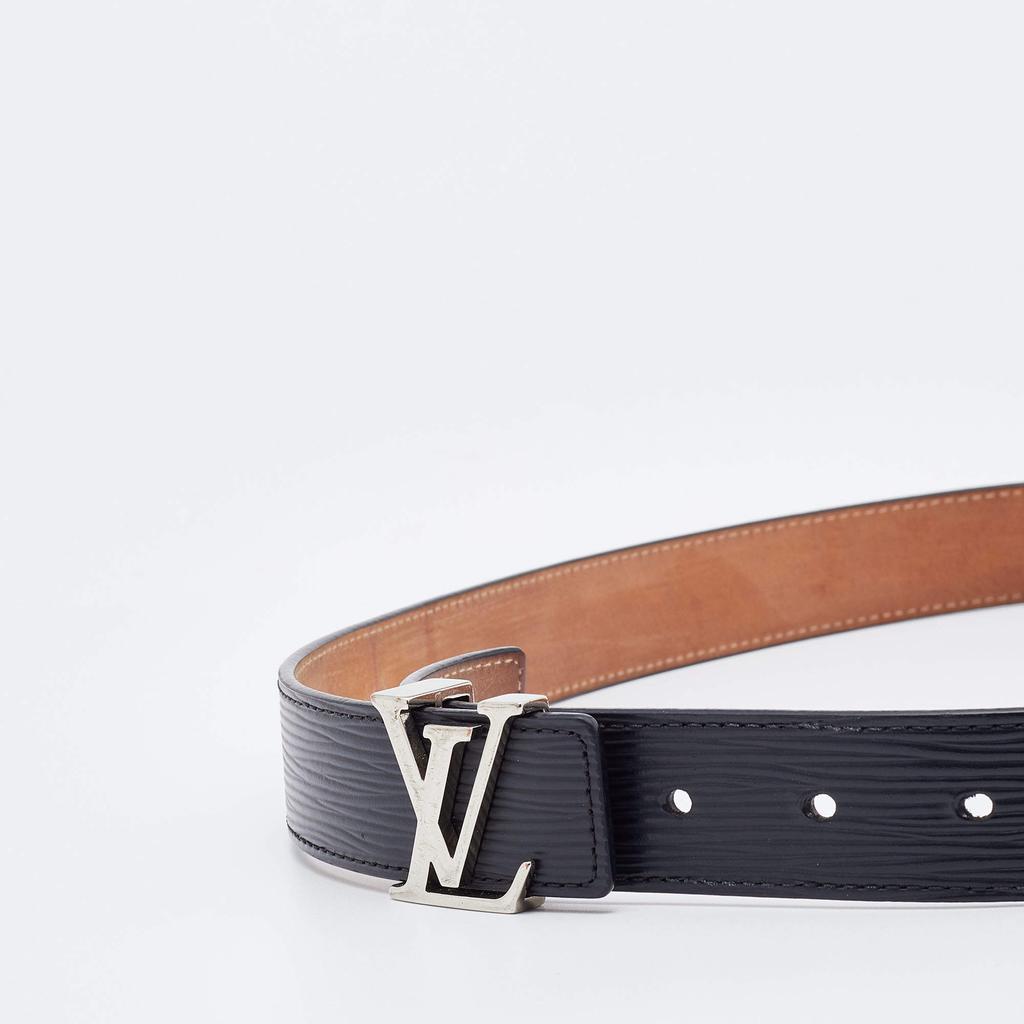 Louis Vuitton Black Epi Leather LV Initiales Belt 85 CM商品第2张图片规格展示