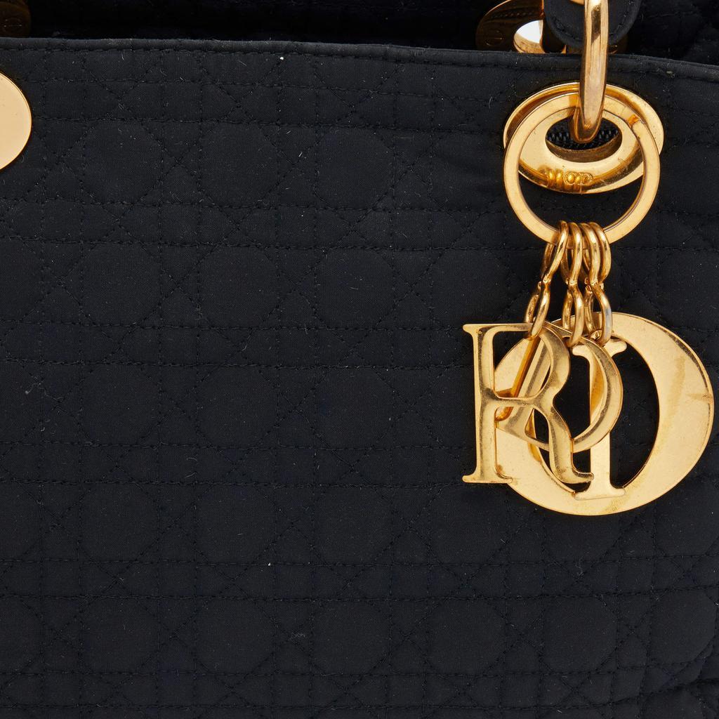 商品[二手商品] Dior|Dior Black Cannage Quilted Nylon Medium Lady Dior Tote,价格¥8596,第7张图片详细描述