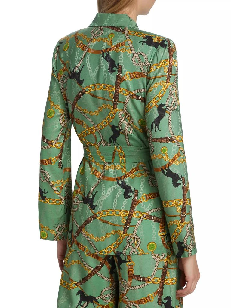 商品L'Agence|Ciara Status Print Robe Blouse,价格¥1180,第5张图片详细描述