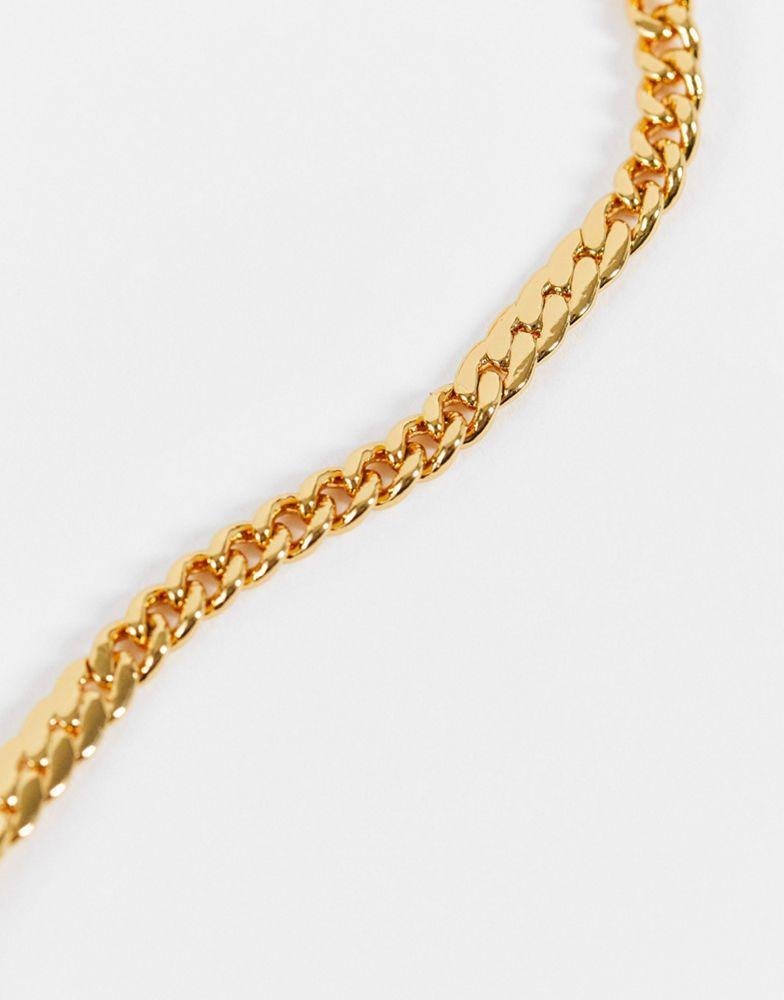 商品ASOS|ASOS DESIGN 14k gold plated lariat necklace,价格¥92,第4张图片详细描述
