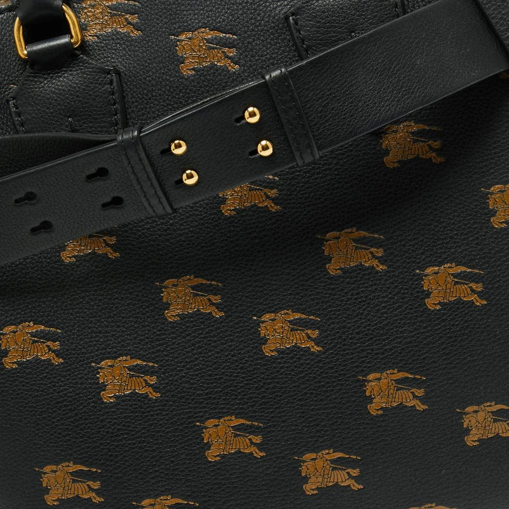 商品[二手商品] Burberry|Burberry Navy Blue/Gold Leather Equestrian Knight Belt Tote,价格¥4955,第5张图片详细描述