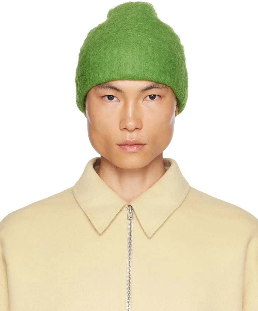 商品Acne Studios|Green Wool Mohair Beanie,价格¥1417,第1张图片