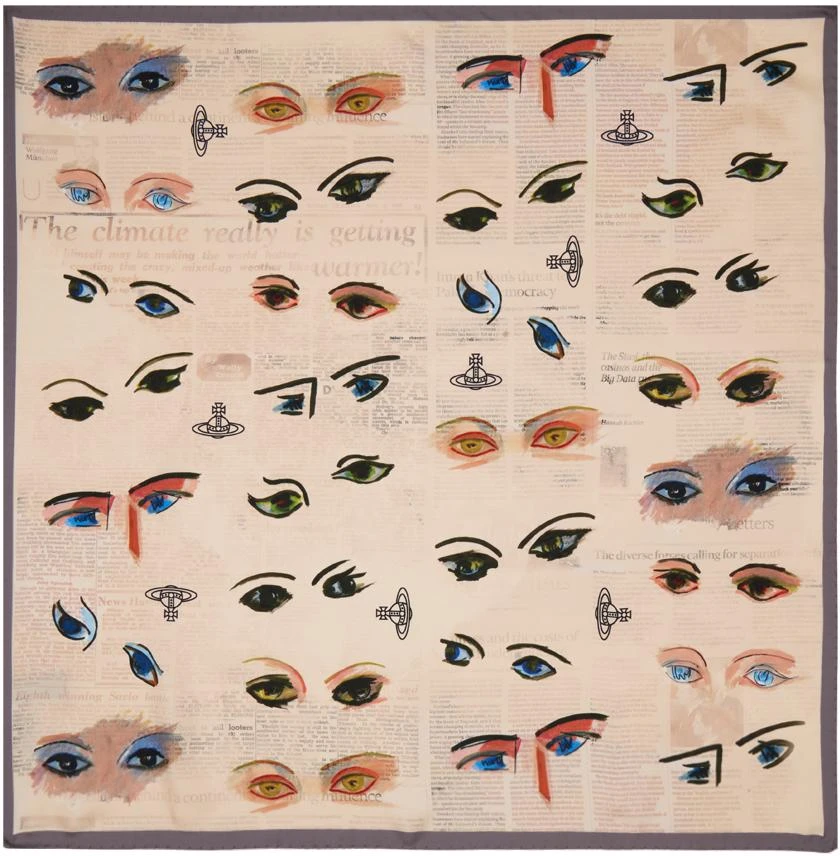 商品Vivienne Westwood|Beige 'Eyes' Scarf,价格¥842,第1张图片