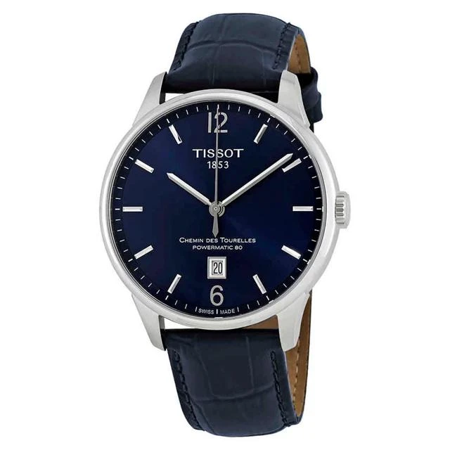 商品Tissot|Tissot Chemin Des Tourelles Automatic Blue Dial Men's Watch T0994071604700,价格¥3367,第1张图片