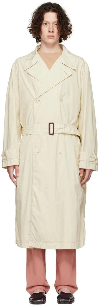 商品Lemaire|Beige Cotton Trench Coat,价格¥2918,第1张图片