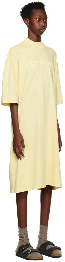 黄色短袖连衣裙商品第2张图片规格展示