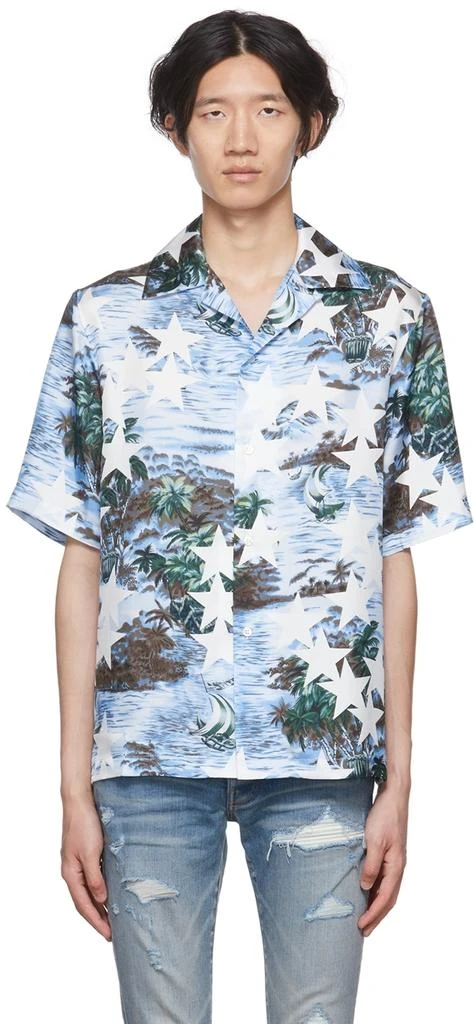 商品AMIRI|Blue Tropical Star Camp Shirt,价格¥4258,第1张图片