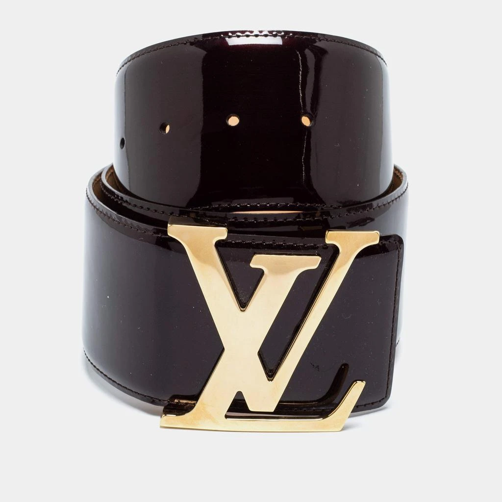 商品[二手商品] Louis Vuitton|Louis Vuitton Amarante Vernis Leather LV Initiales Waist Belt 75 CM,价格¥3322,第1张图片