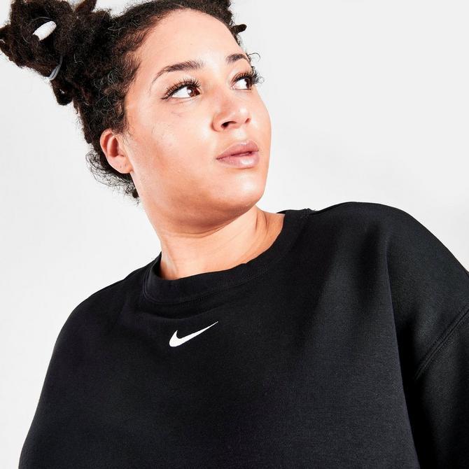 Women's Nike Sportswear Collection Essentials Fleece Crewneck Sweatshirt (Plus Size)商品第5张图片规格展示