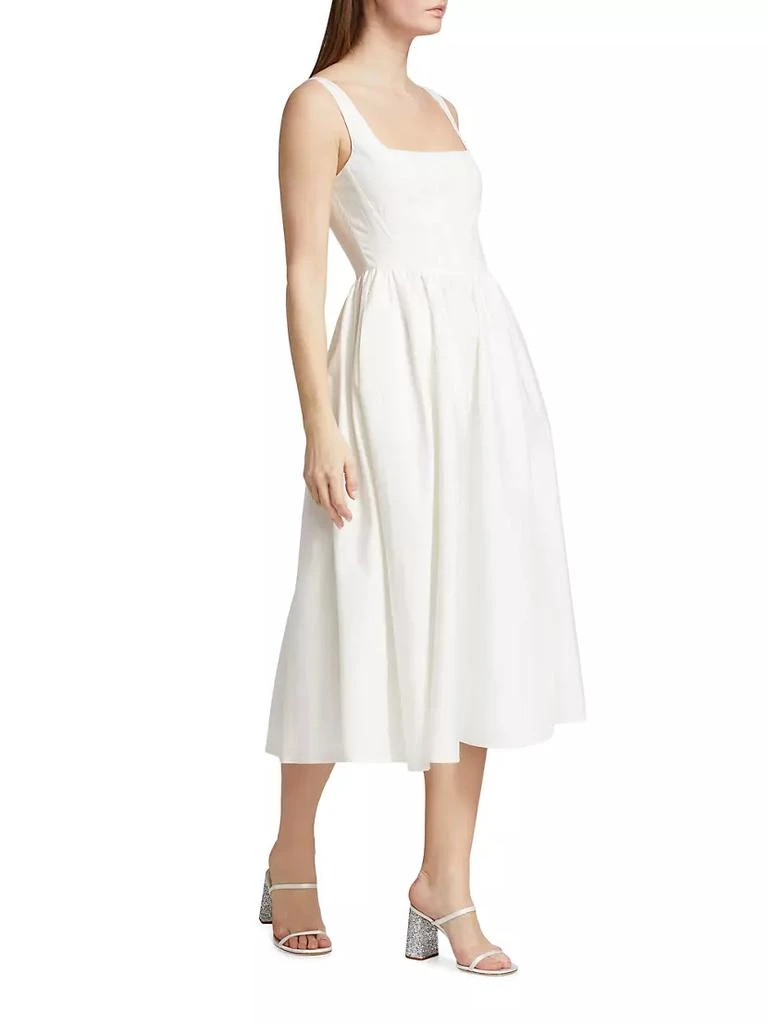 商品Wayf|Stretch Cotton Corset Midi-Dress,价格¥355,第4张图片详细描述