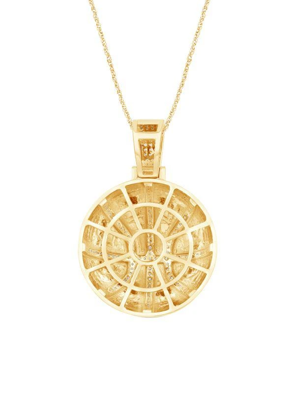 商品Saks Fifth Avenue|Yellow Gold Vermeil & 0.40 TCW Diamond Basketball Pendant Necklace/22",价格¥3647,第3张图片详细描述
