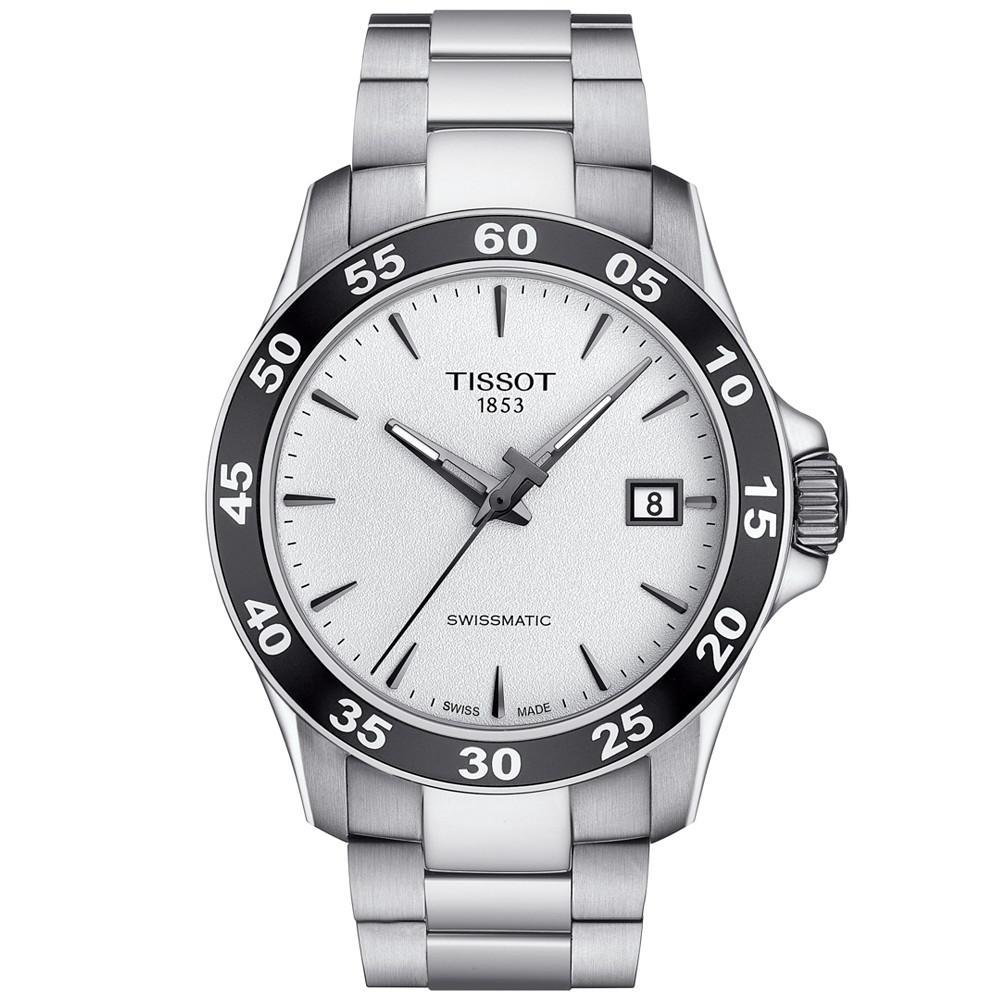 商品Tissot|Men's Swiss Automatic T-Sport V8 Gray Stainless Steel Bracelet Watch 42.5mm,价格¥3264,第1张图片