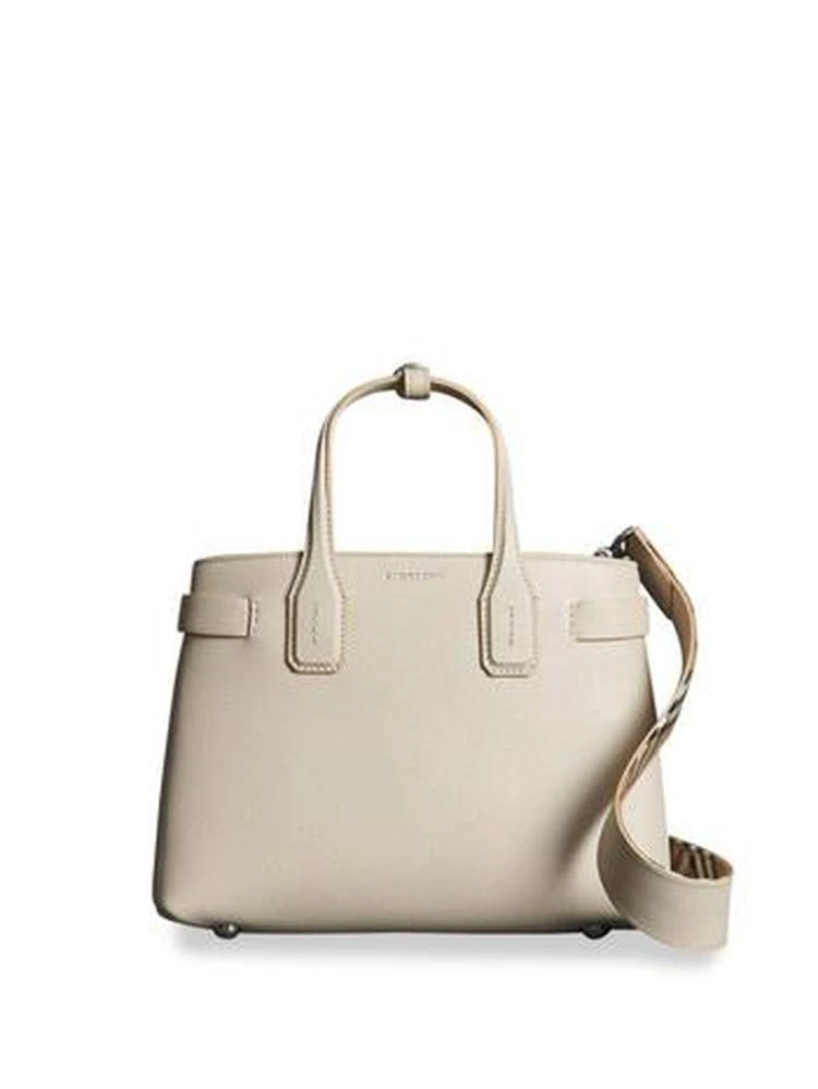 商品Burberry|Burberry - Small Banner Leather Tote,价格¥11116,第1张图片