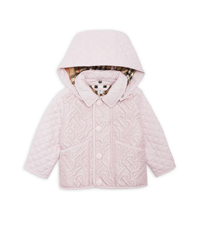 商品Burberry|Unisex Detachable Hood Monogram Quilted Jacket - Baby,价格¥2169,第1张图片