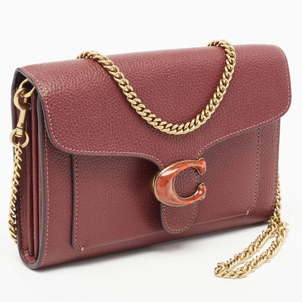 商品Coach|Coach Burgundy Pebbled Leather Tabby 26 Shoulder Bag,价格¥1391,第3张图片详细描述