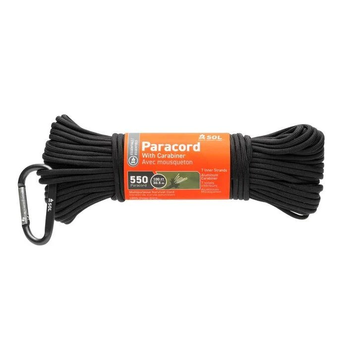 商品Sol|SOL 550 Paracord 100 ft with Carabiner,价格¥102,第1张图片