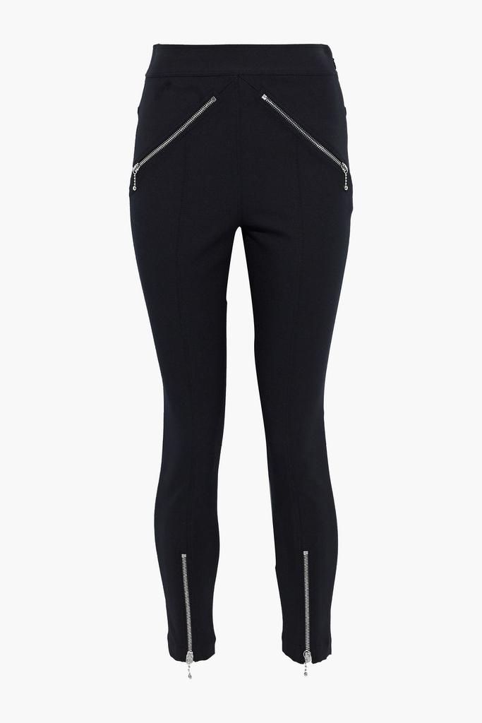 Zip-detailed stretch cotton and modal-blend skinny pants商品第1张图片规格展示