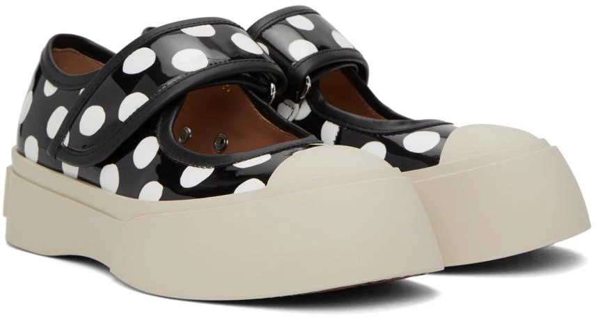 商品Marni|Black & White Pablo Mary Jane Ballerina Flats,价格¥2380,第4张图片详细描述