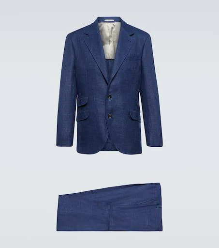 商品Brunello Cucinelli|Linen, wool and silk suit,价格¥36359,第1张图片