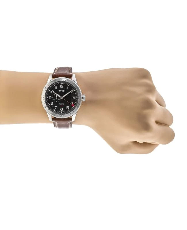 商品Oris|Oris Big Crown ProPilot Timer GMT Black Dial Brown Leather Strap Men's Watch 01 748 7756 4064-07 5 22 07LC,价格¥7109,第4张图片详细描述