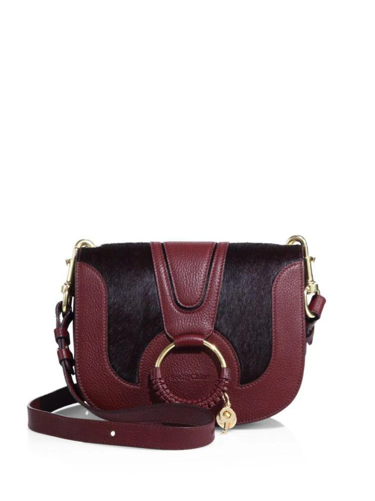 商品See by Chloé|Hana Small Leather & Calf Hair Crossbody Bag,价格¥3432,第1张图片